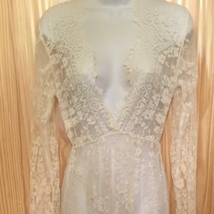 NWOT LACE COVER-UP DRESS